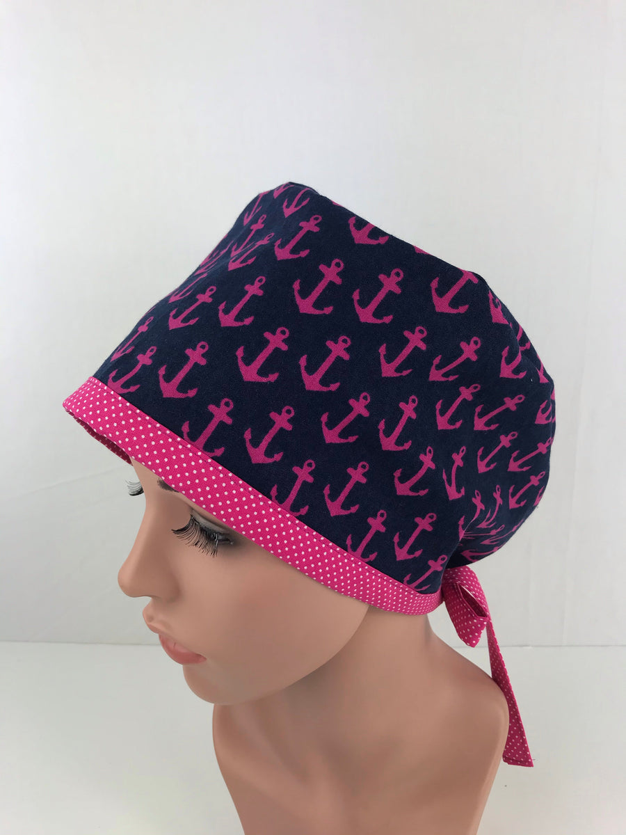 Nautical Theme Anchors Pixie Cap