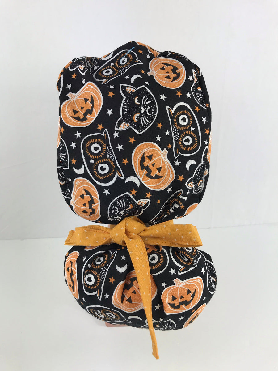 Halloween Pumpkins Ponytail Hat