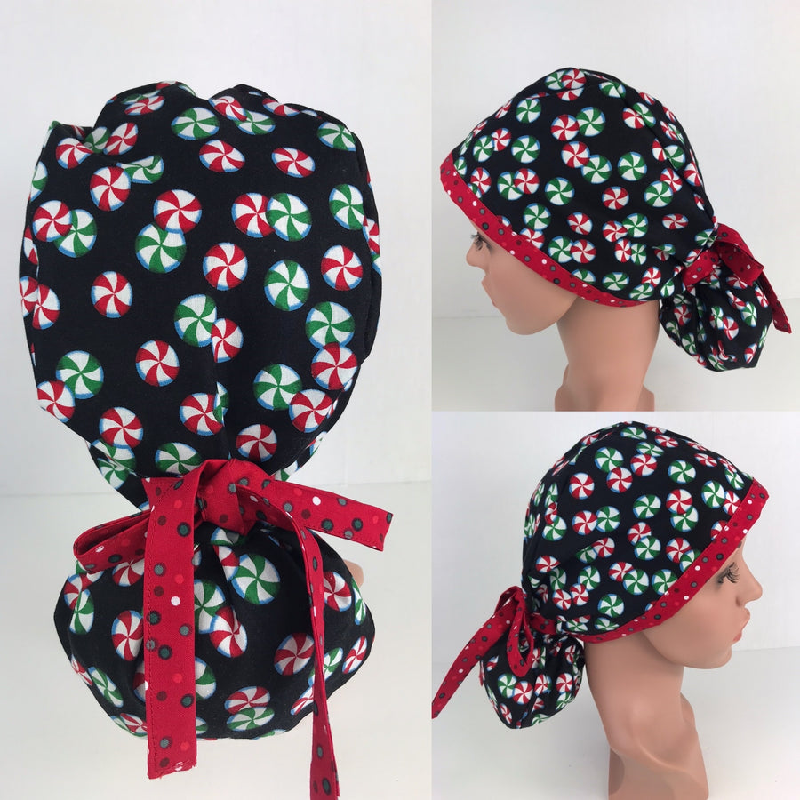 Christmas Mints Ponytail Hat