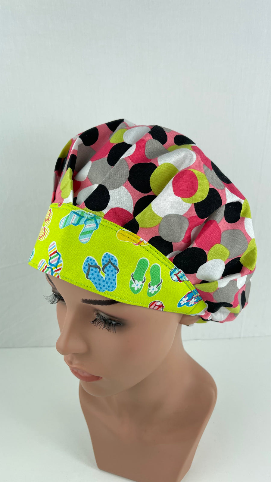 Flip Flops Bouffant Scrub Hat