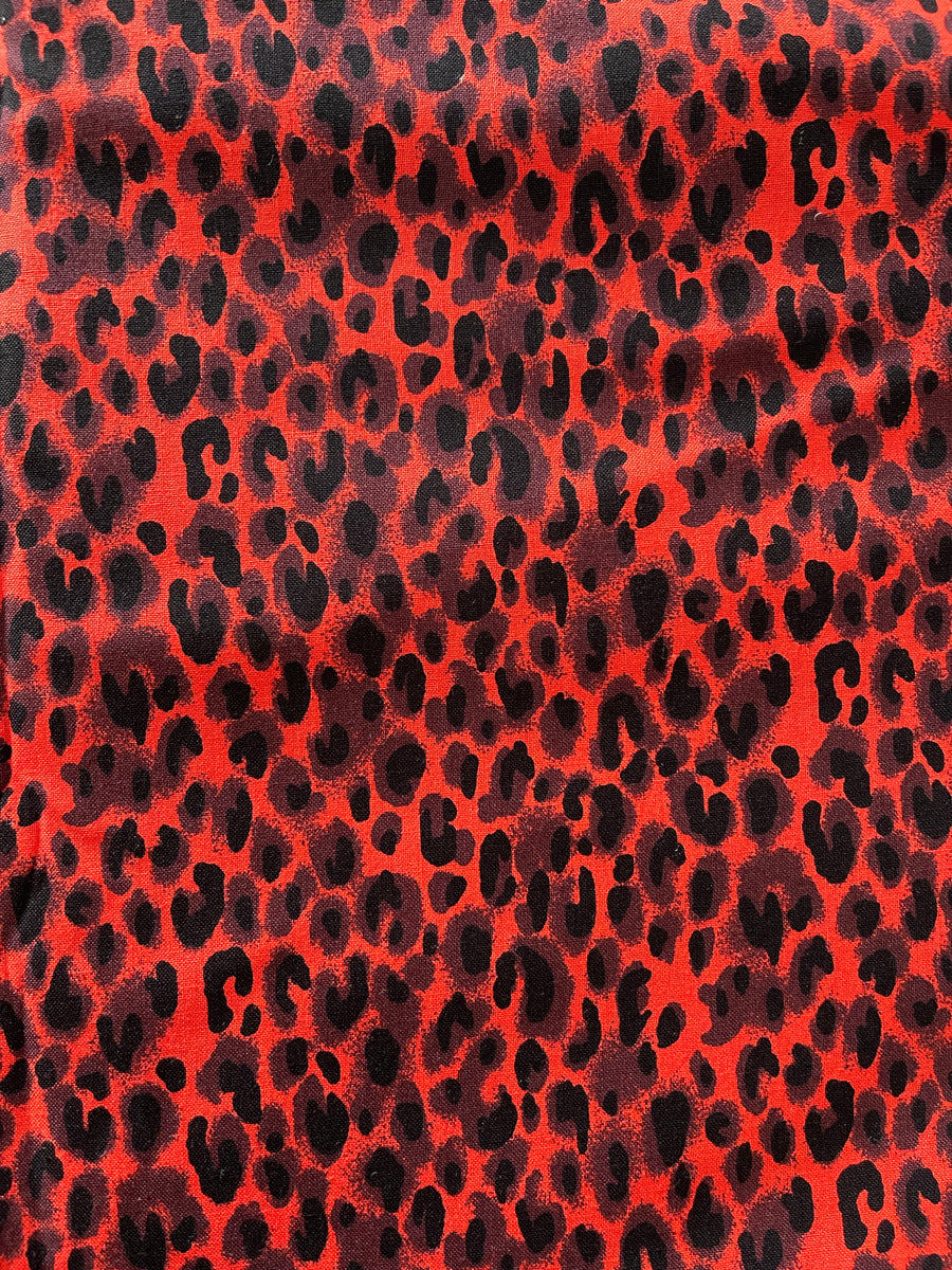 Leopard Print on Red