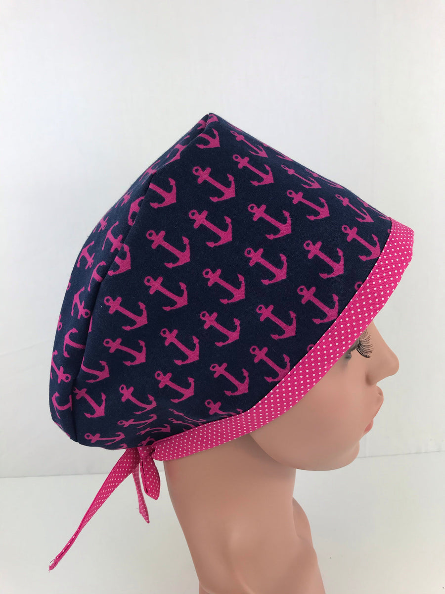 Nautical Theme Anchors Pixie Cap