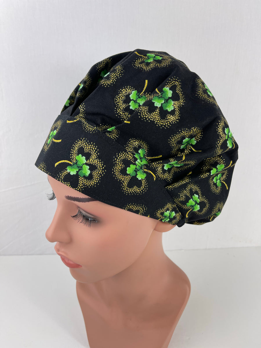 Saint Patrick’s Shamrock Bouffant Scrub Hat