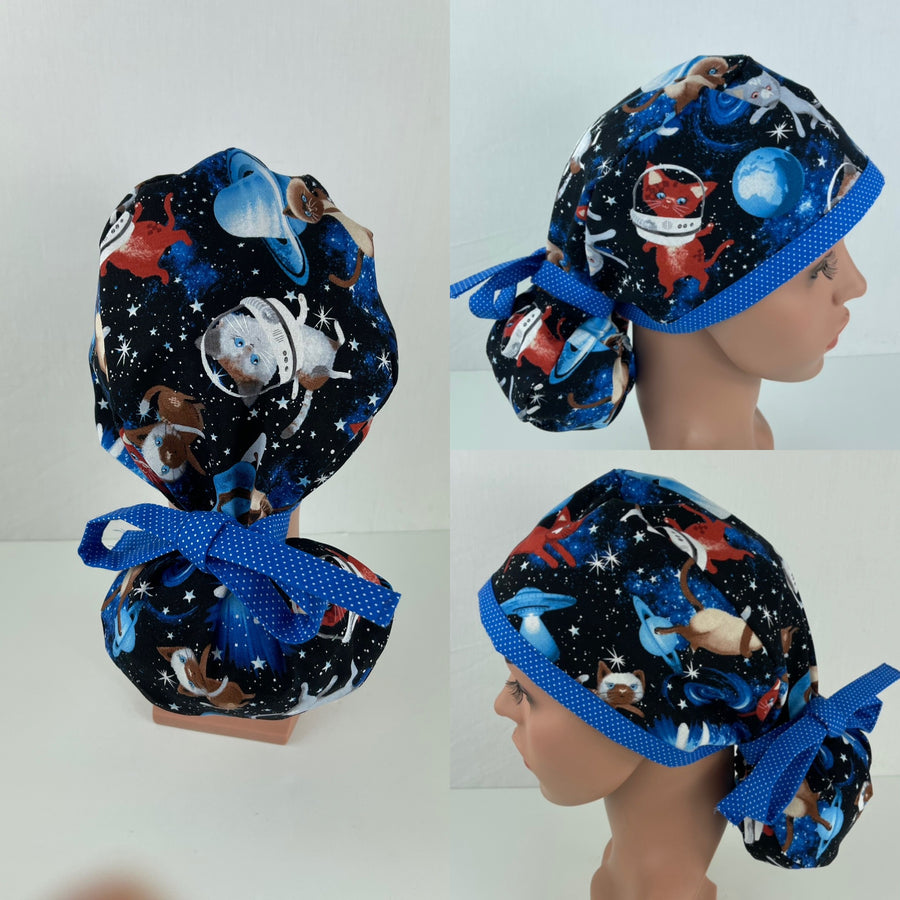 Cats in the Space Ponytail Hat