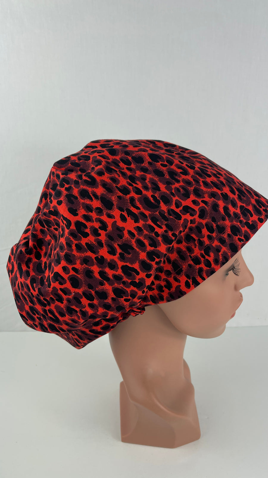 Red Cheetah print Euro Cap