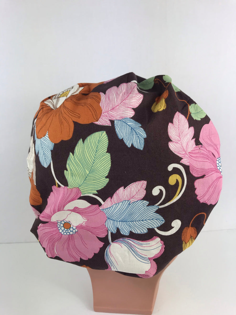 Floral Bouffant Scrub Hat