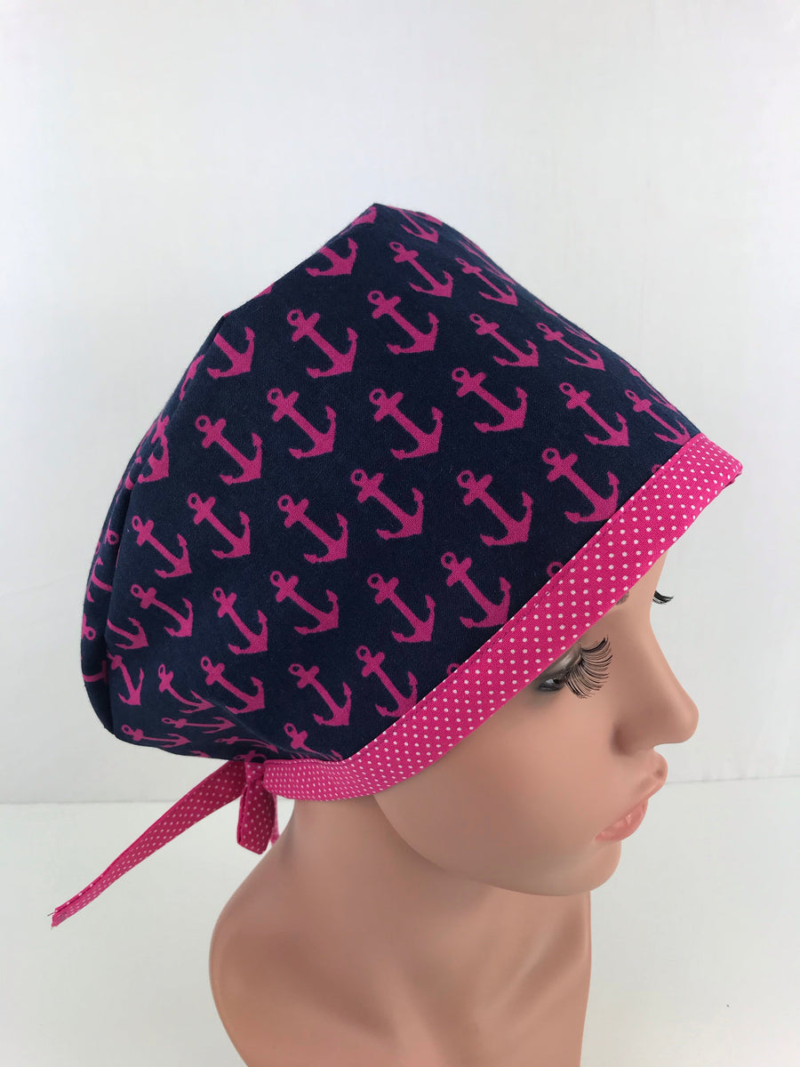 Nautical Theme Anchors Pixie Cap