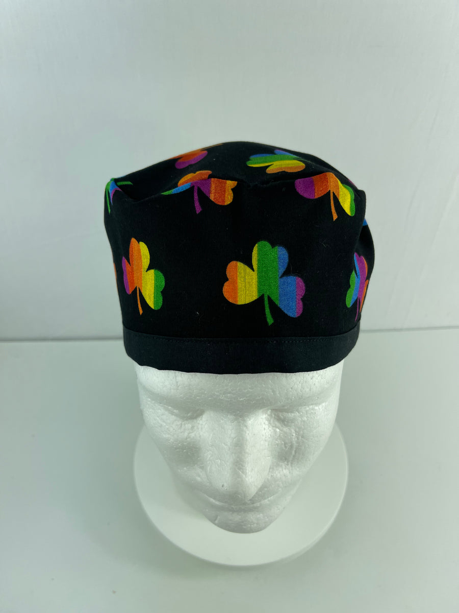 Rainbow Shamrock Skull Cap