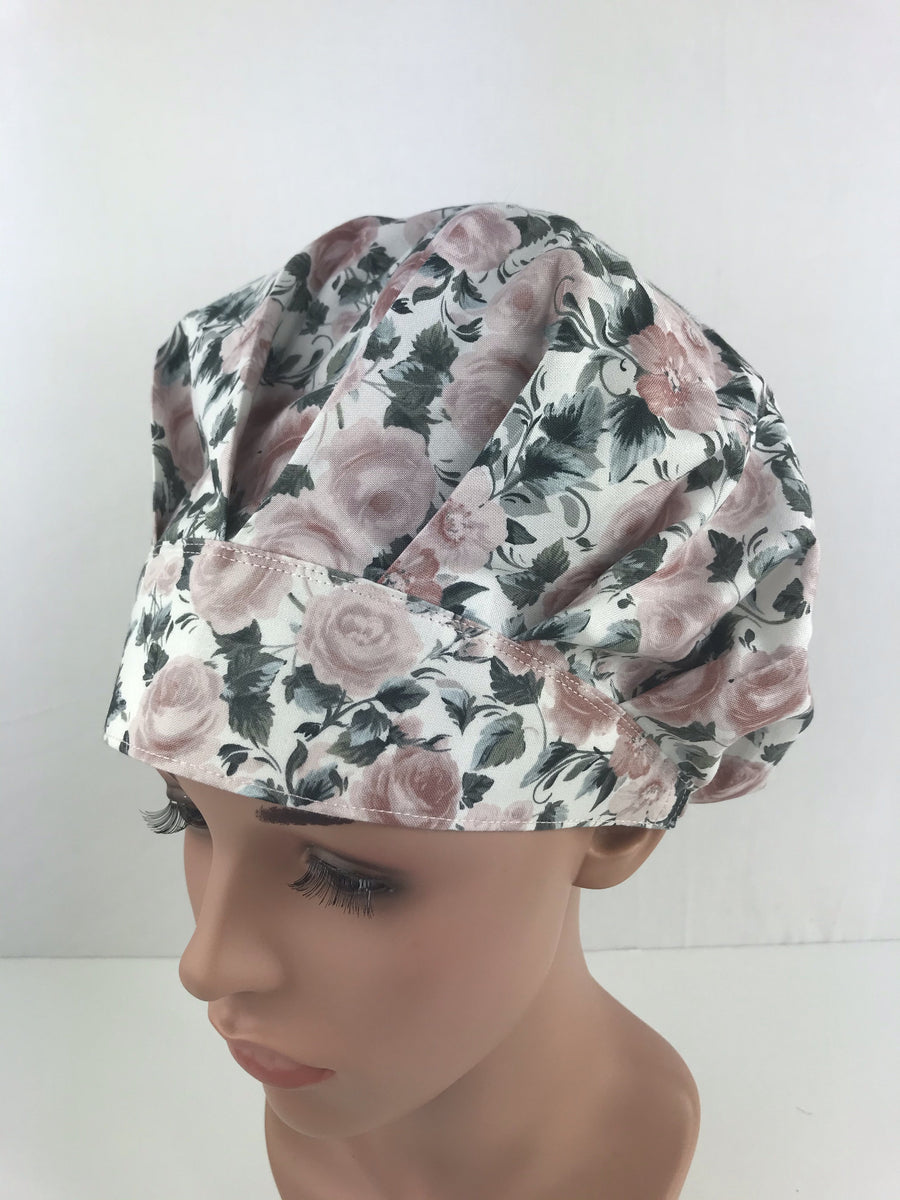 Roses Bouffant Scrub Hat