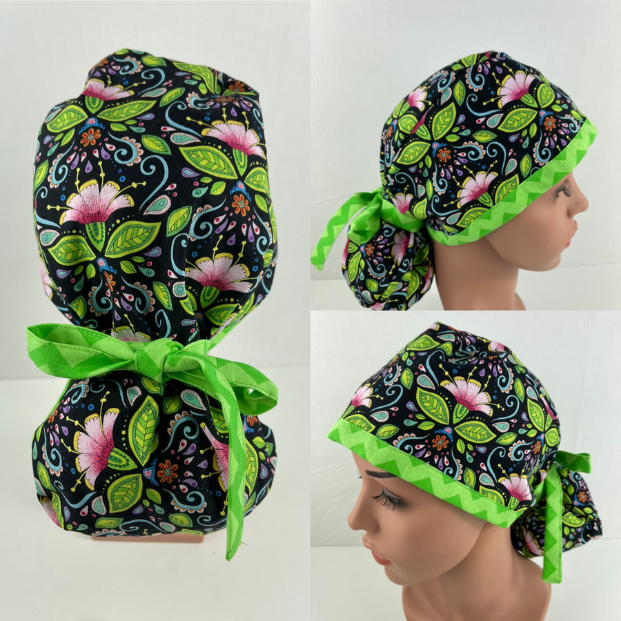 Lilies Garden Ponytail Hat
