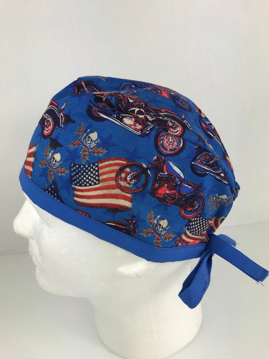 Americana Patriotic Bike Skull Cap