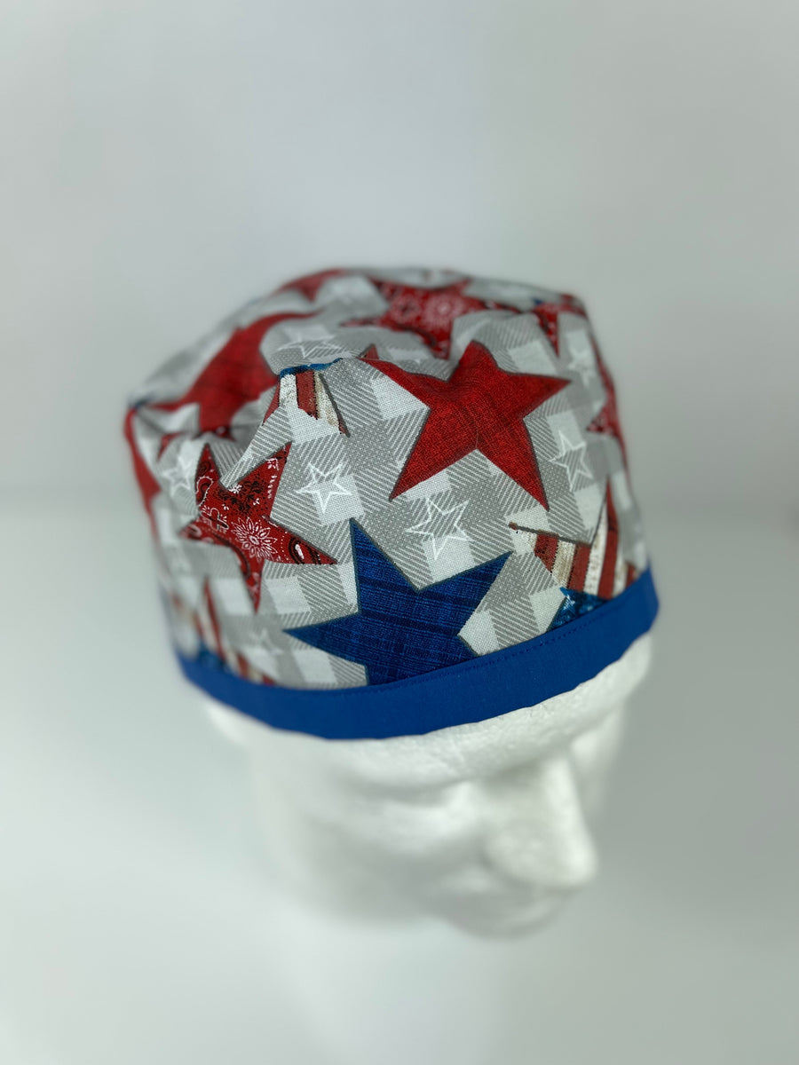 Patriotic Stars Skull Unisex Cap